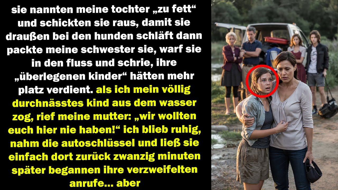 sie nannten meine tochter „zu fett“ und warfen sie in den fluss zwanzig minuten später baten sie um