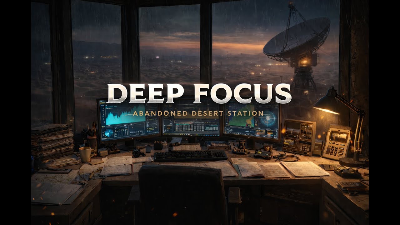 Lonely Radar Outpost in the Desert | Deep Focus Ambient Music 4K