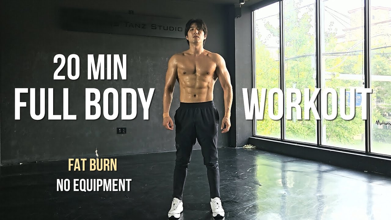 20 MIN FULL BODY WORKOUT AT HOME (Fat Burn & No Equipment)