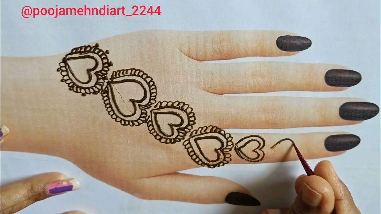  Easy back hand mehndi designs , beautiful back hand mehndi, stylish back hand mehndi, cute mehndi 