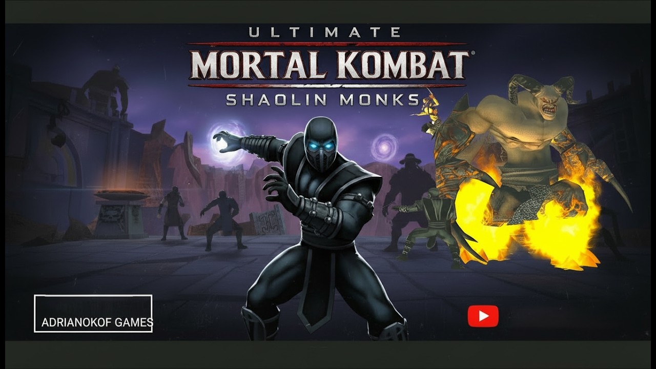Mod V 2 Ultimate Mortal Kombat Shaolin Monks Com NOOB SAIBOT ! Em 4K ps2 Emu parte 8