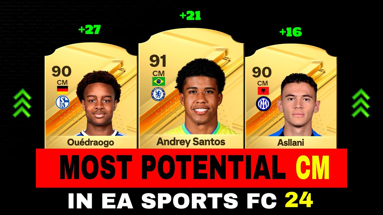 EA FC 24 WONDERKIDS👶✸ BEST YOUNG CM IN CAREER MODE! ft. ANDREY SANTOS, ASLLANI, OU&Eacute;DRAOGO...etc
