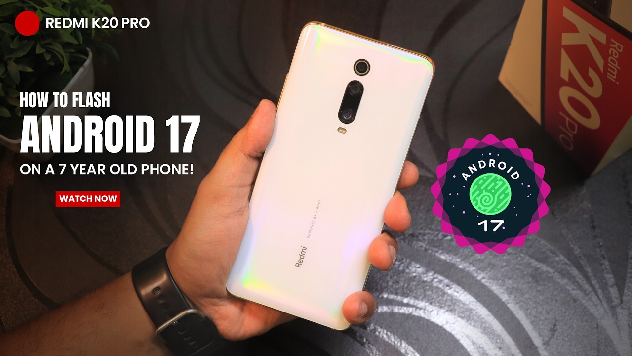 Wgrywanie Androida 17 na 7-letni telefon 🤯 [Redmi K20 Pro] 🔥💯
