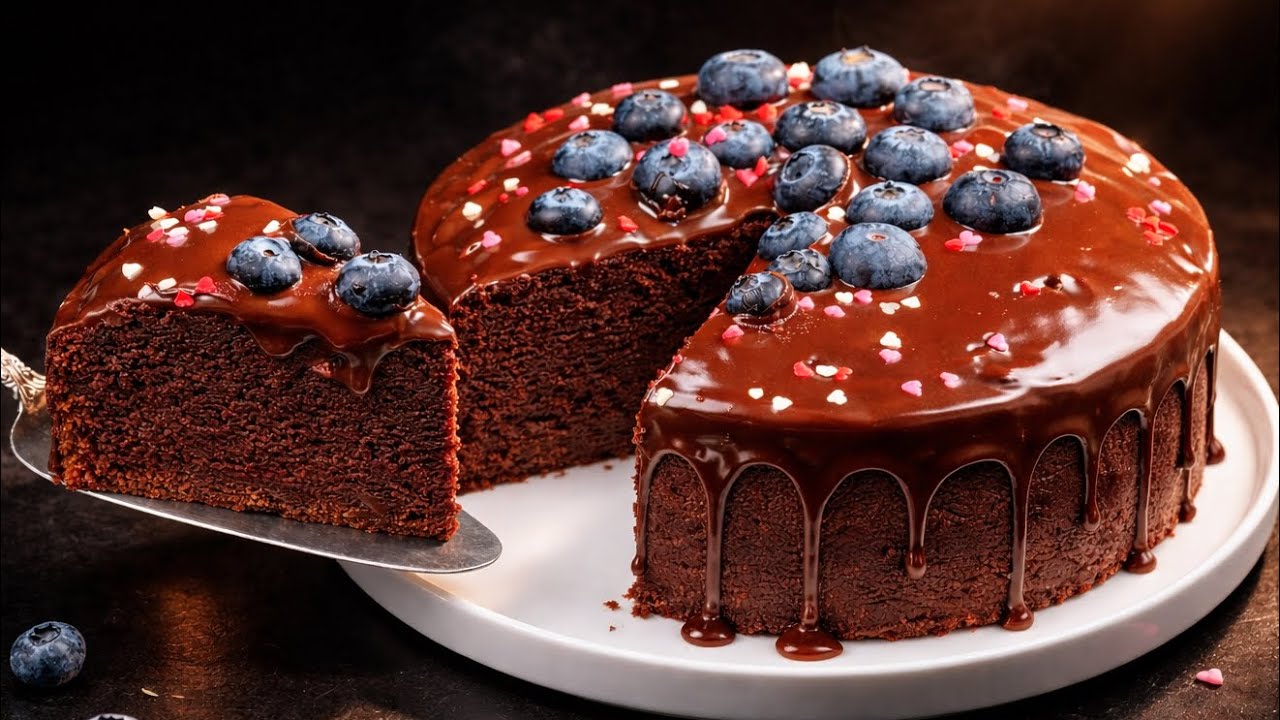 Очень простой шоколадный торт 🍫 Просто смешайте ингредиенты и выпекайте. Ему это всегда удаётся!