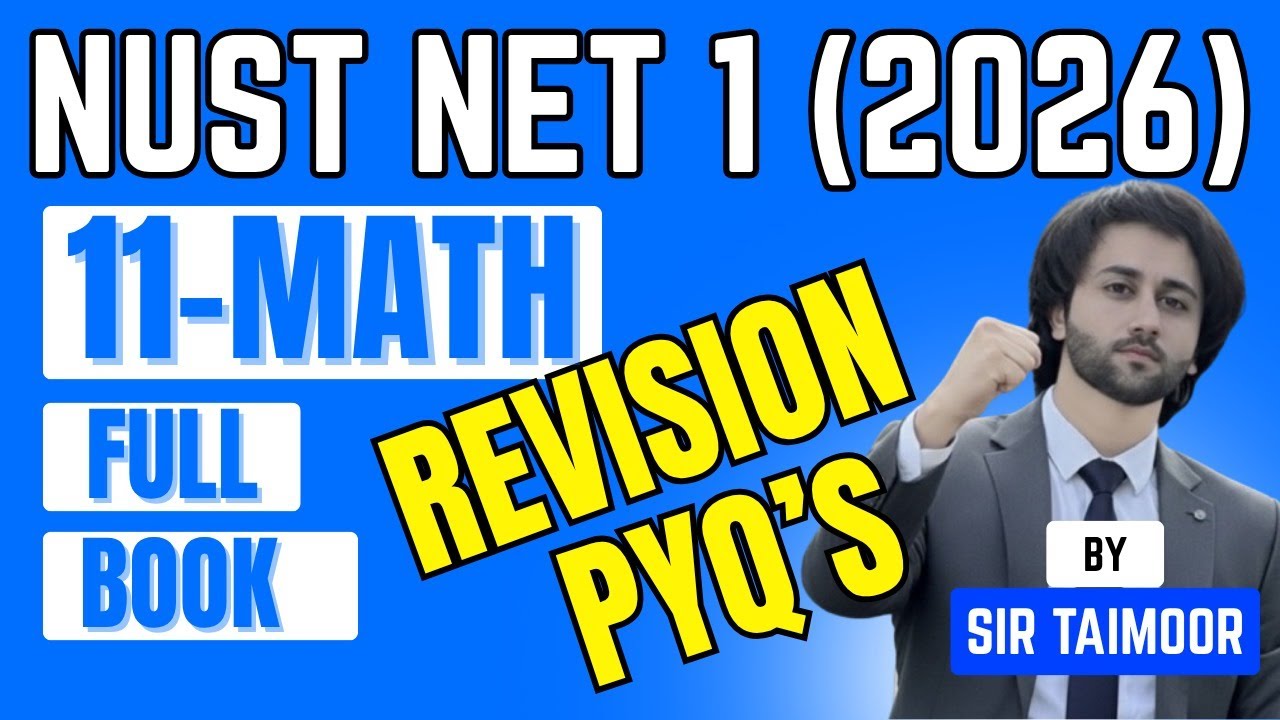 NUST NET 11 Math Revision I NUST NET Math Chapter wise Past Paper MCQs I NET Math Full Book Revision