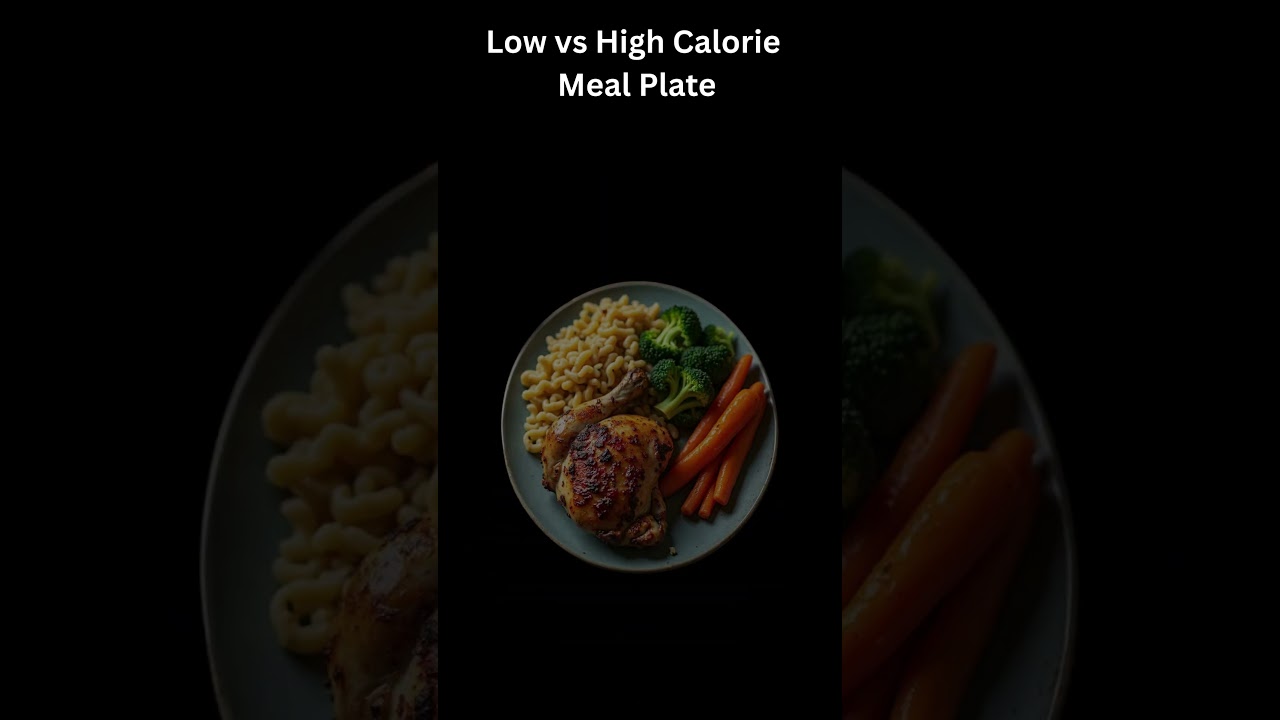 Low vs High Calorie Meal Plate Explained in 4K 