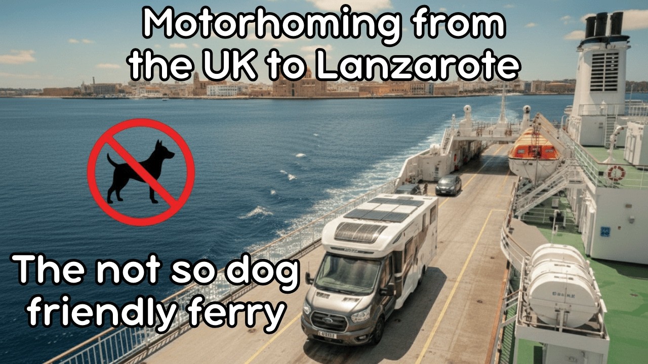 Pt.5 Driving our motorhome from UK to Lanzarote, Ferry from Cadiz to The Canary Islands #lanzarote