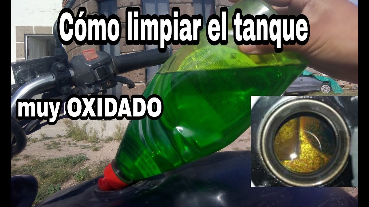 Cómo LIMPIAR el TANQUEde combustible de MOTO. FACIL😃