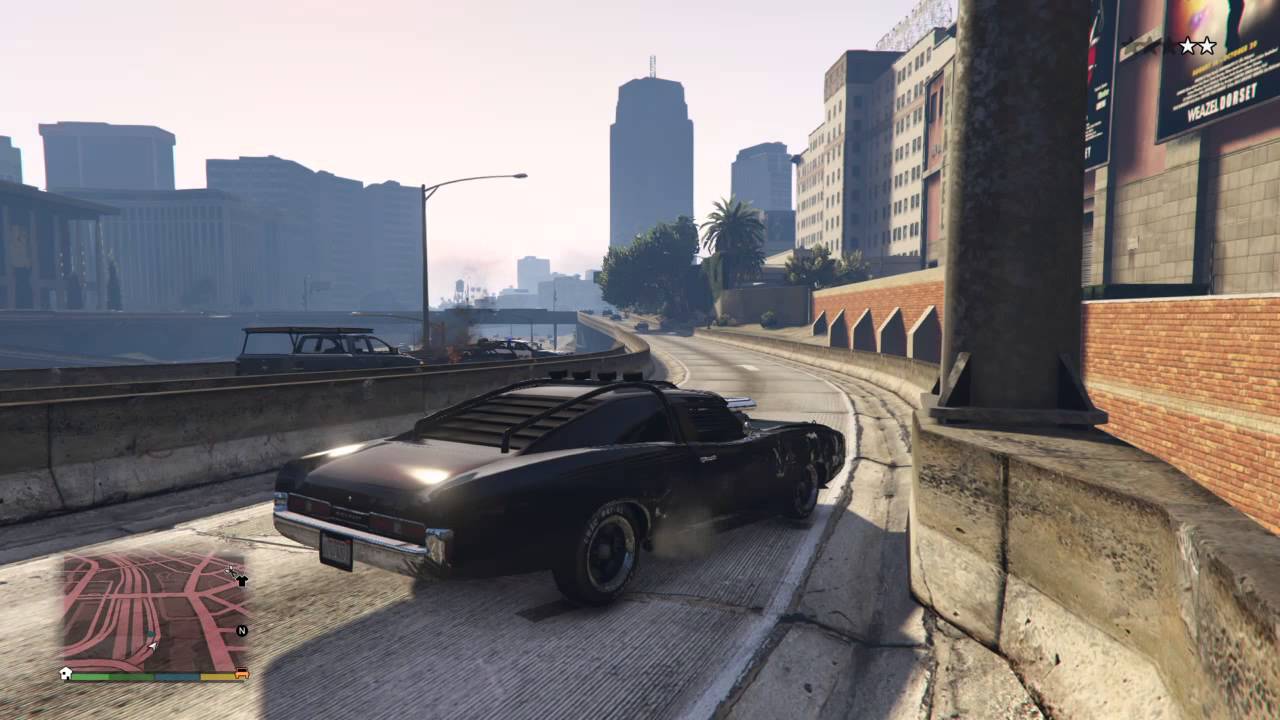 GTA V - Car exploded cops catch on fire FUNNY (PS4)