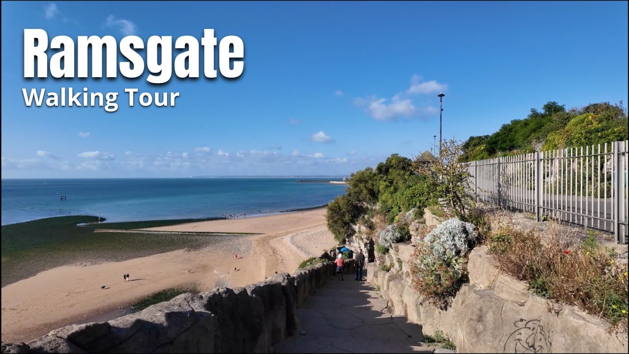 Early Morning Serenity: Walking Ramsgate Beach and Harbour - 4K
