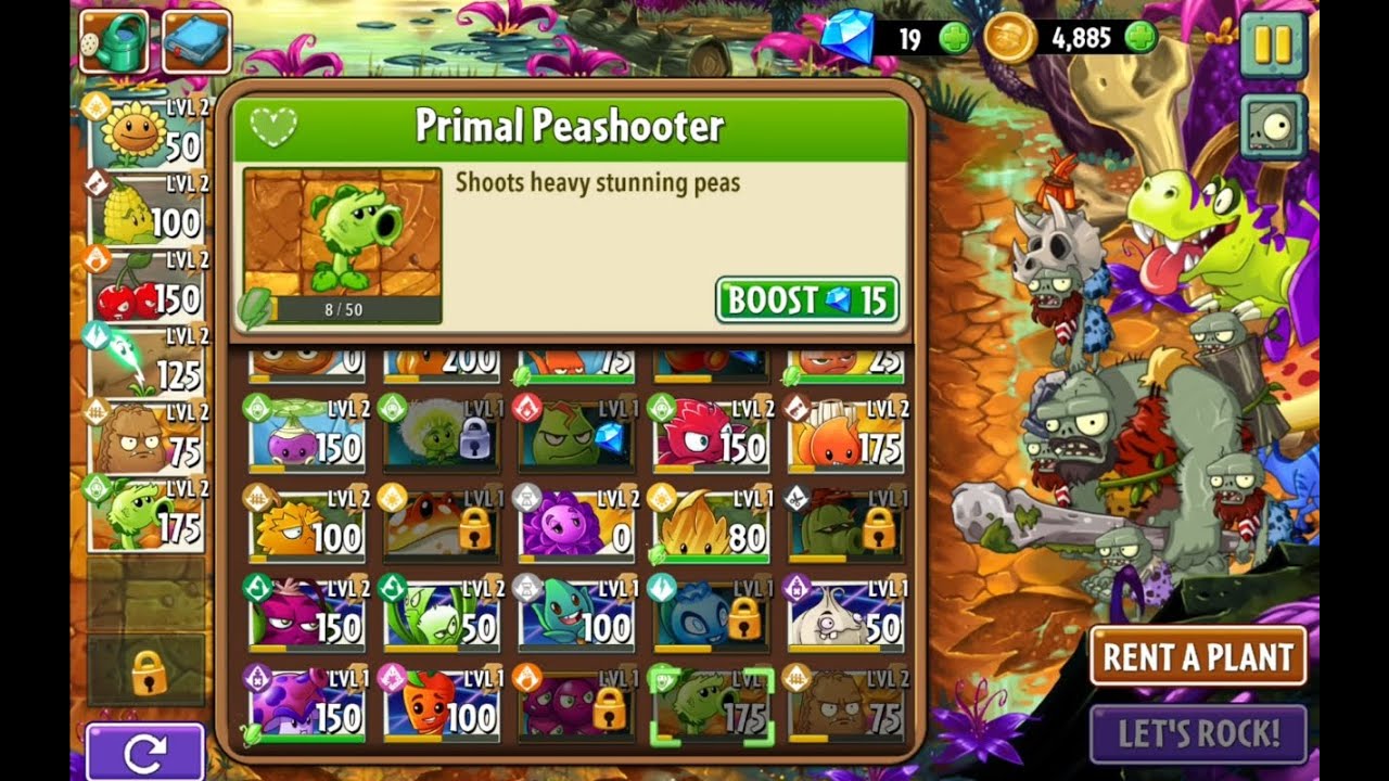 Plants vs. Zombies 2 : Jurassic Marsh - Gameplay Walkthrough Part 6