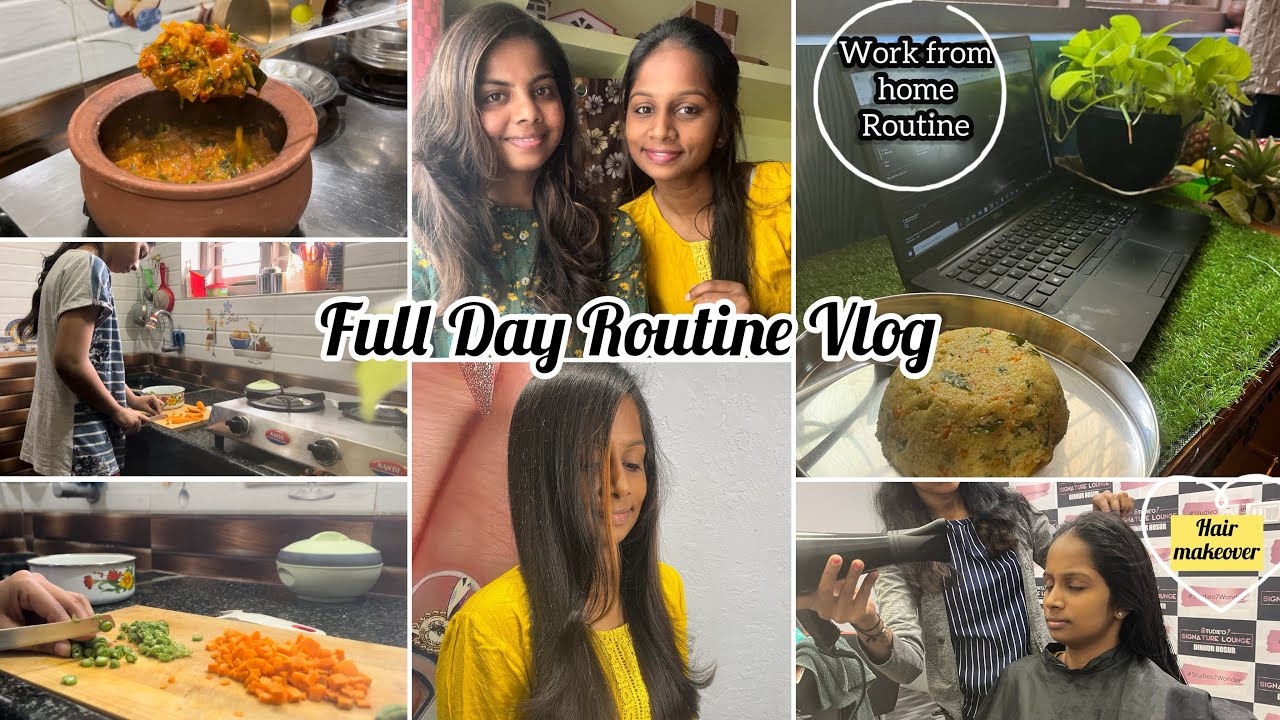 Vlog#8 ❤️Friday Full day Routine🤩||Sister Hair Make-over💇‍♀️||What I cooked in a day👩‍🍳#diml #yt