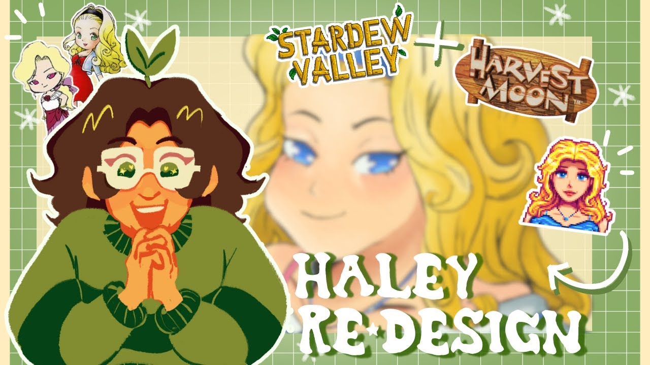 ˗ˏˋ SPEEDPAINT  » redesigning stardew characters in the style of harvest moon ー haley ˎˊ-