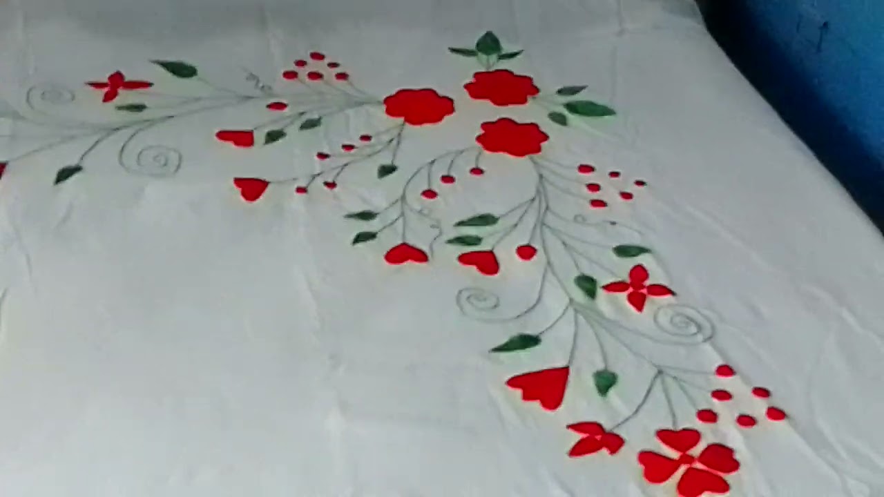 Handmade patch work bedsheet design 🌹 design ,🏵️🥀