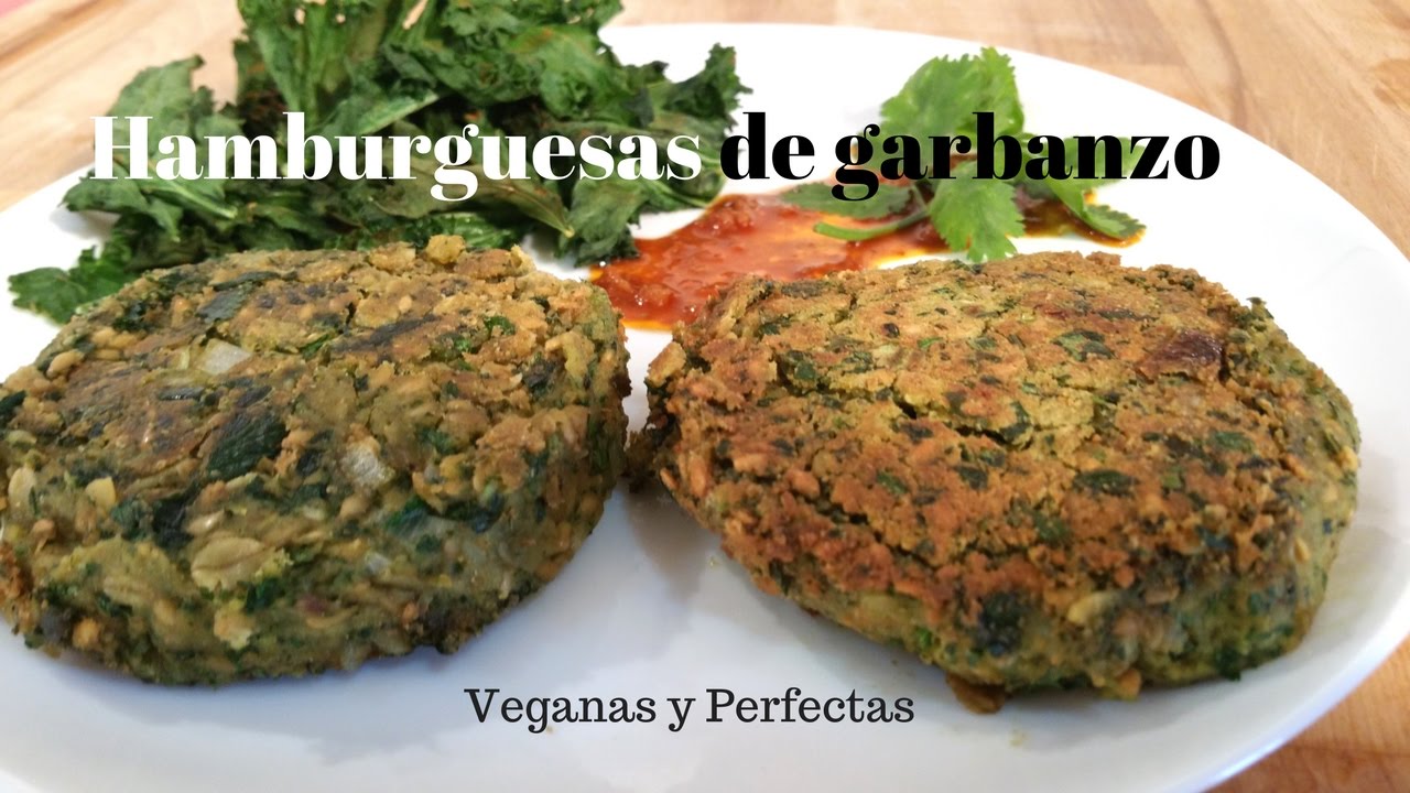 Hamburguesa de garbanzos y kale