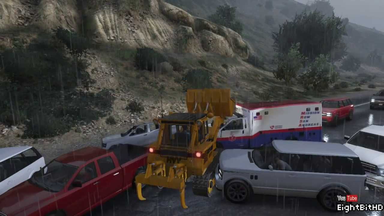 GTA 5 Bulldozer Rampage #5 HD Grand Theft Auto 5