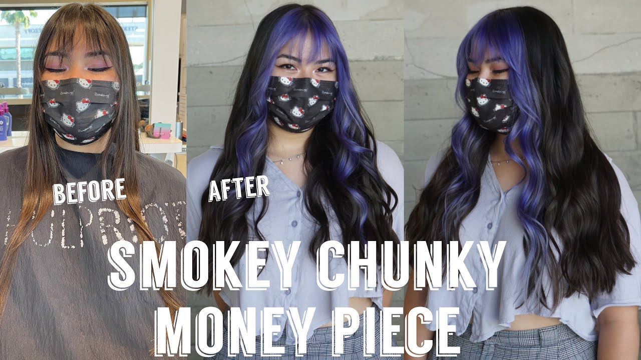 Hair Transformations with Lauryn: Smokey Lilac Chunky Money Piece 90's trend Ep. 61