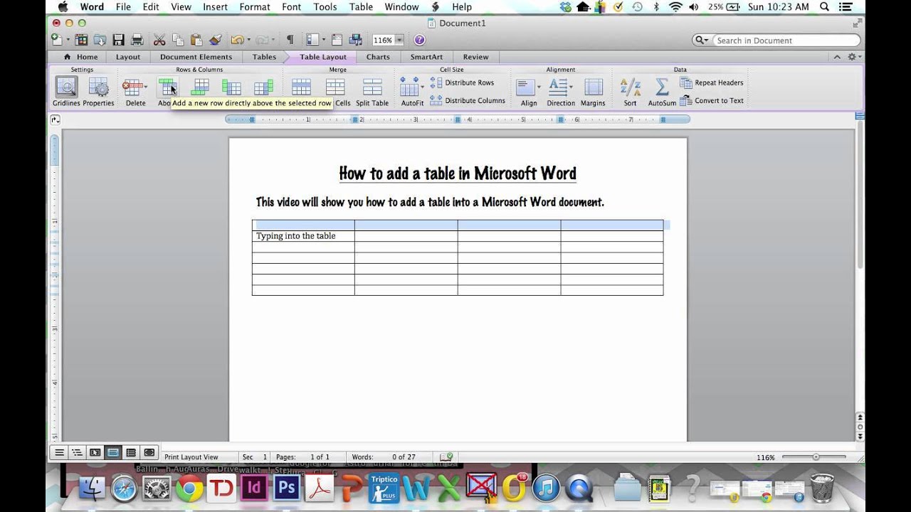 How to Insert a Table in Microsoft Word