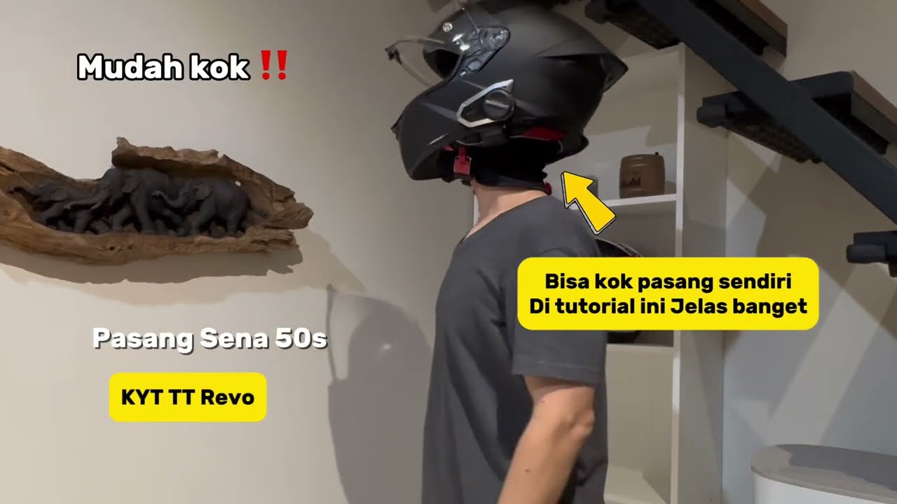 KYT TT Revo pasang Sena 50s ‼️ cara LENGKAP #yukbelajar #kytttrevo #kytttcourse #kythelmet #sena50s
