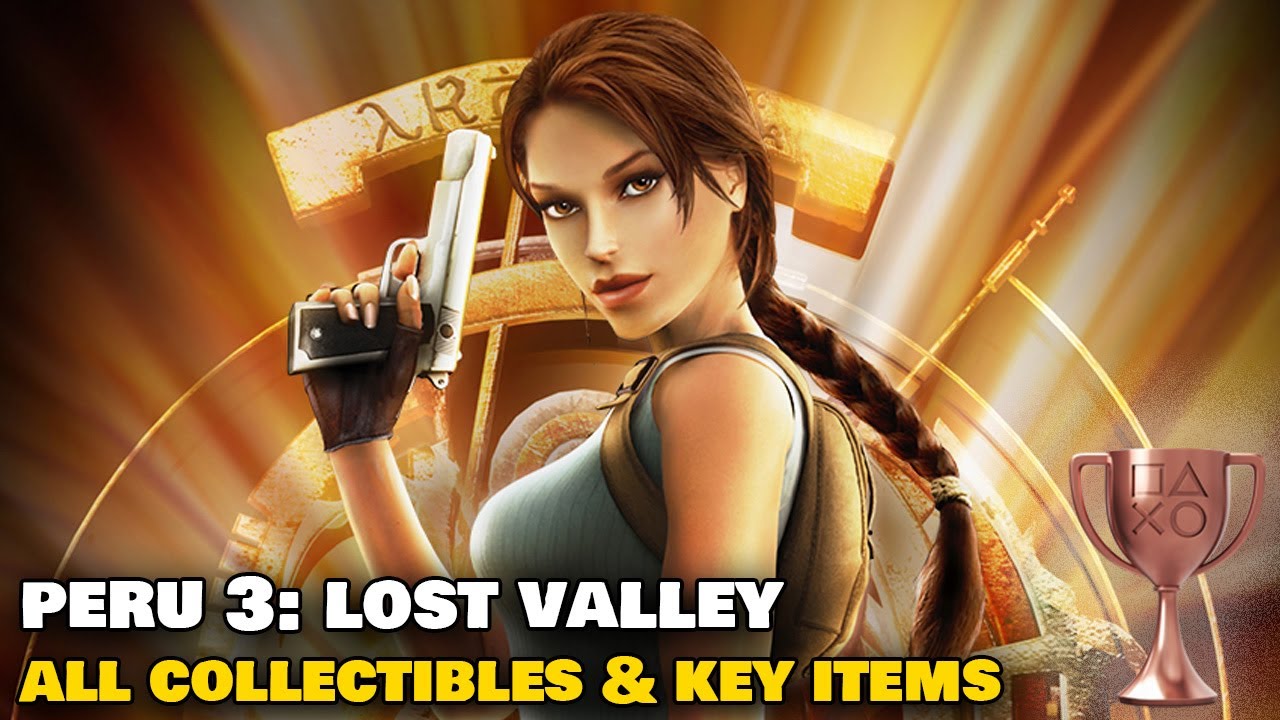 Tomb Raider: Anniversary PS4/PS5 - Peru 3: The Lost Valley - ALL COLLECTIBLES & KEY ITEMS