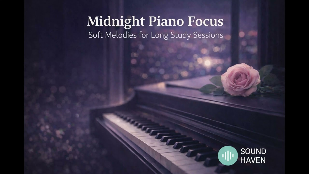 Midnight Piano Focus — Soft Melodies for Long Study Sessions | Focus Haven