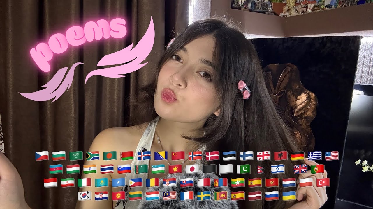 🌙💤 Reading poems & Lullabies ✍️ 📖 for sleep ASMR in 65 languages 