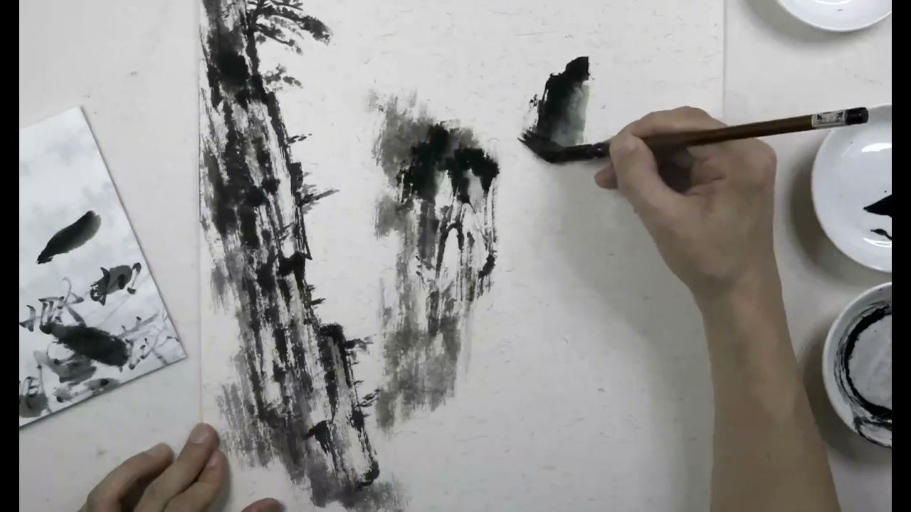 手把手教你能画出气韵生动的山水画，这样的山水画才有笔墨韵味