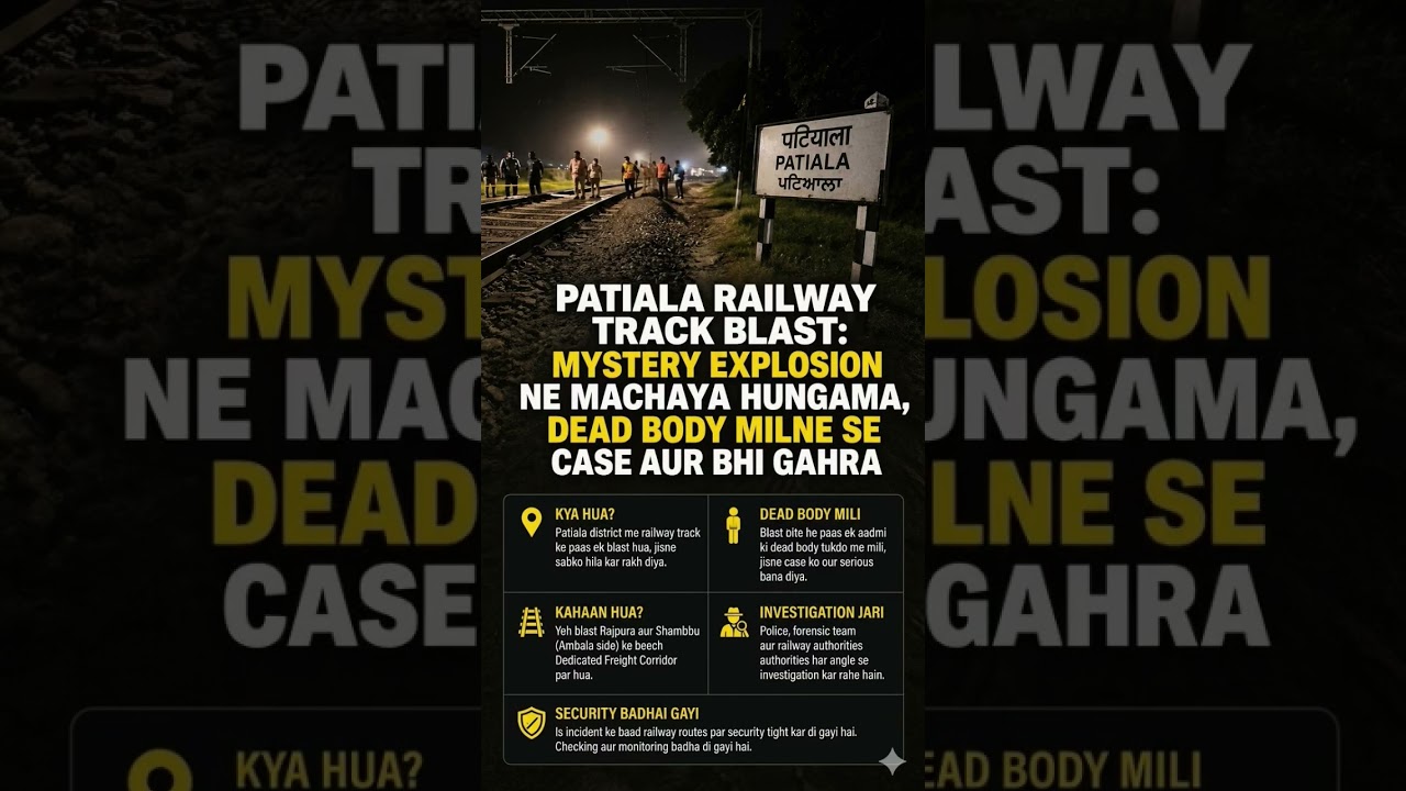 Patiala Railway Track Blast: Mystery Explosion Ne Machaya Hungama, Dead Body Milne Se Case