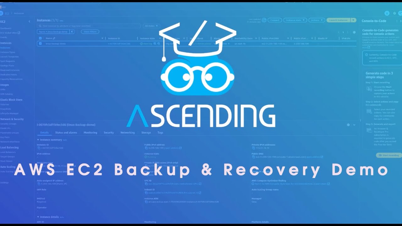 AWS EC2 Backup & Restore | Disaster Recovery Made Simple