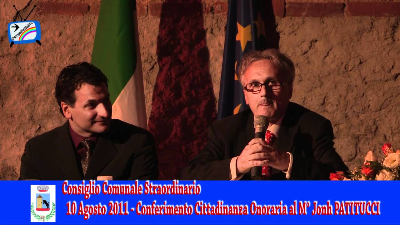Conferimento della Cittadinanza Onoraria al M°John Patitucci