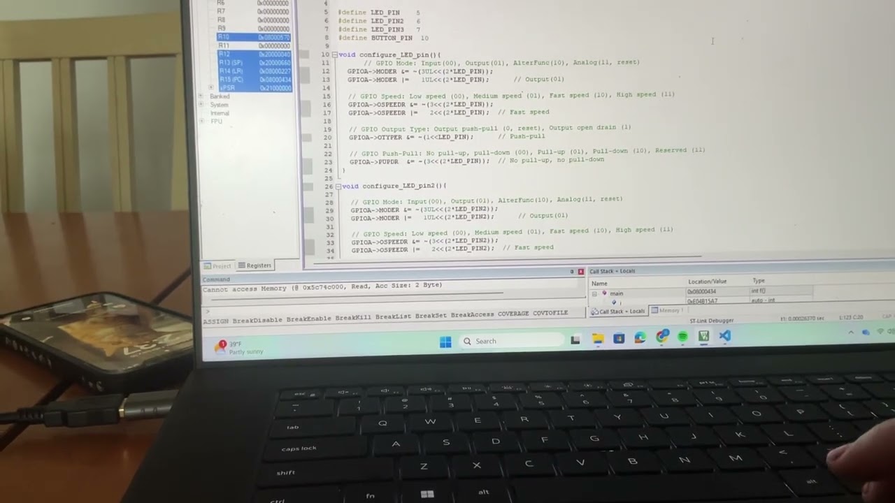 556 Assignment 1: GPIO Programming in C