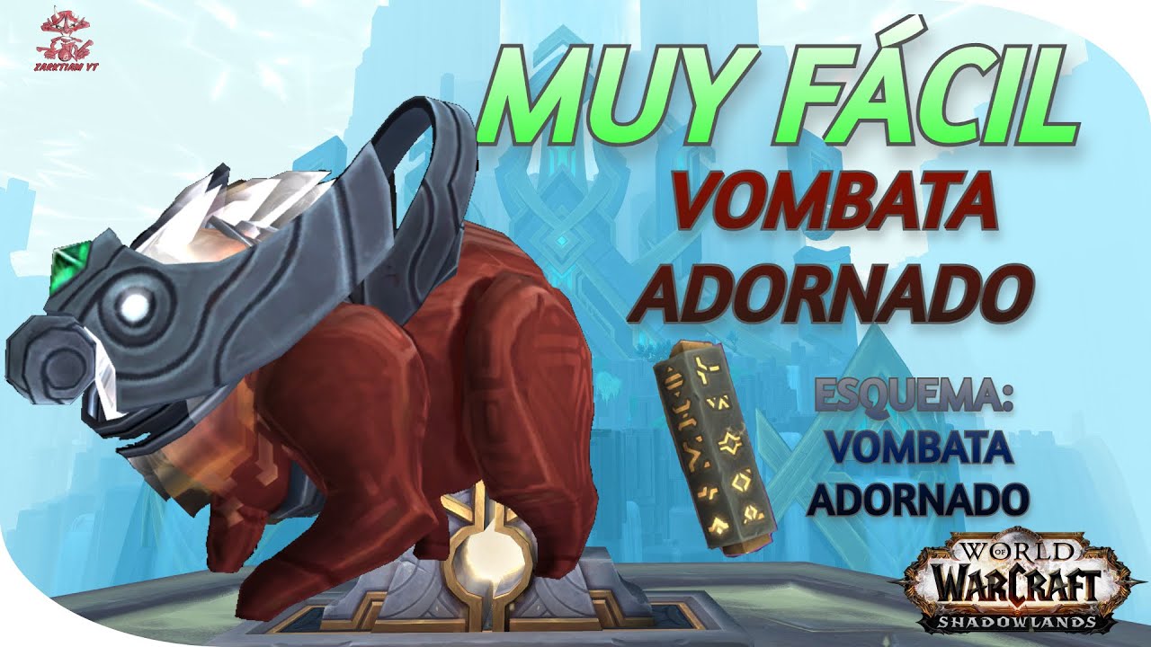 ✅World of Warcraft | Gu&iacute;a Monturas | SINTESIS DE PROTOFORMAS   VOMBATA ADORNADO | ESQUEMA