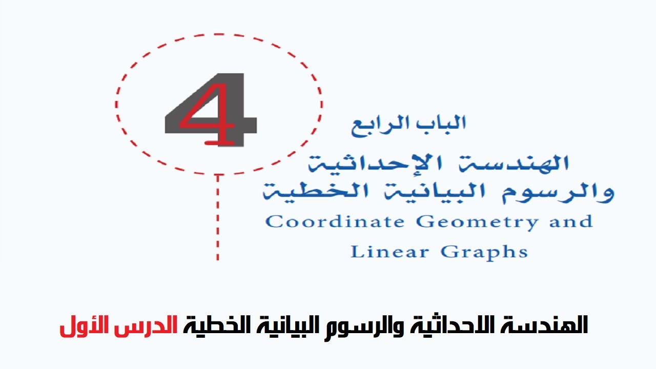 الهندسة الاحداثية والرسوم البيانية الخطية   الدرس الأول