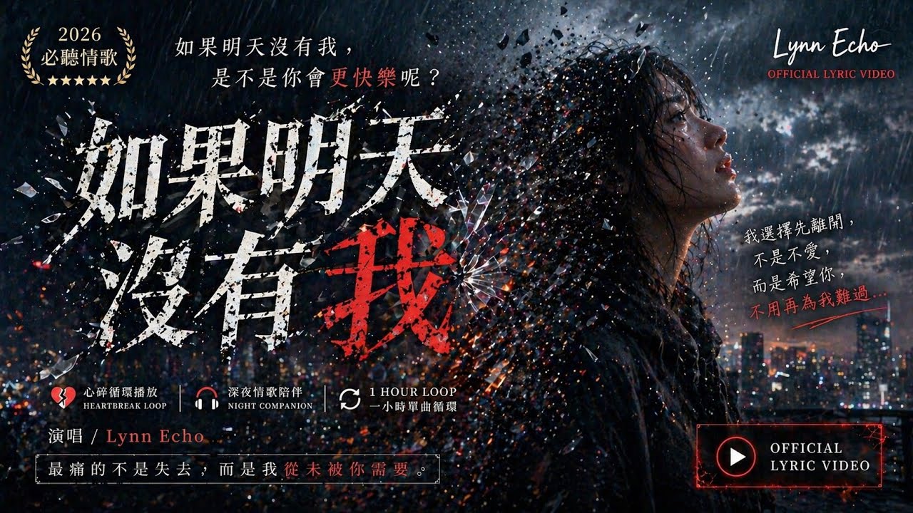 如果明天沒有我｜你會不會比較快樂 | Lynn Echo｜Official Lyric Video