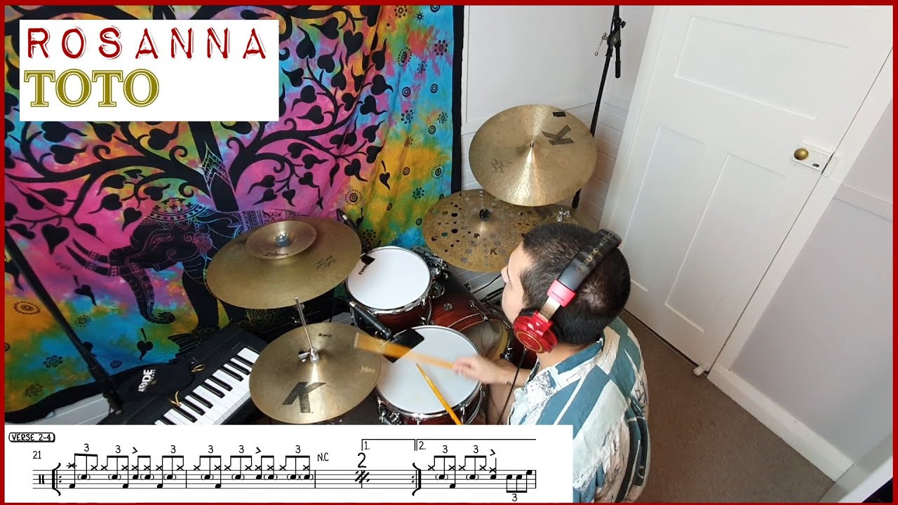 Rosanna Drum Cover - Toto (Live Transcription)