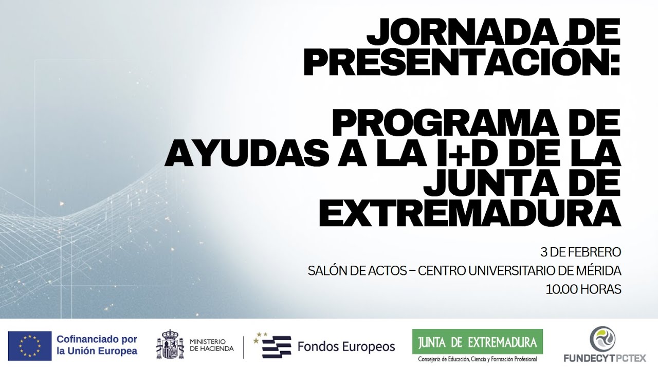 Programa de Ayudas a la I+D Empresarial de la Junta de Extremadura