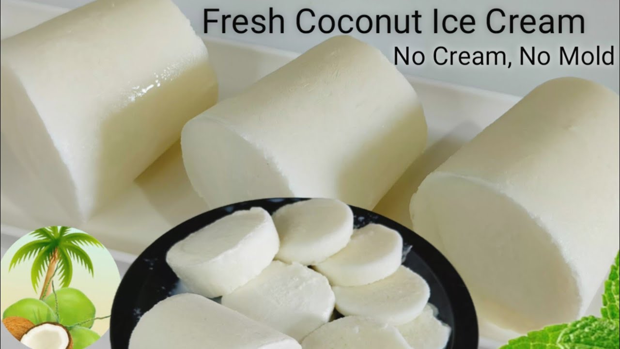 How to make coconut ice cream recipe | Easy Ice Cream Recipe | Coconut Ice Cream Recipe At Home