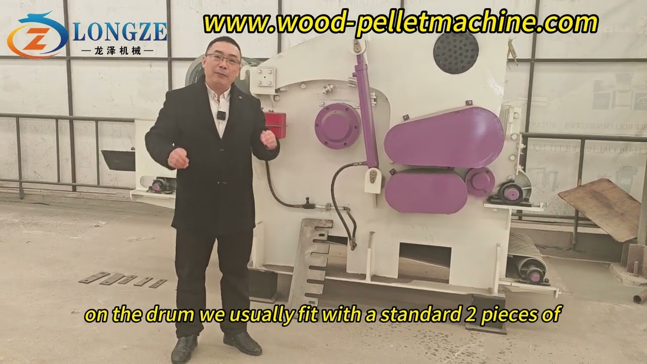 Longze 216 Drum Wood Chipper Showing