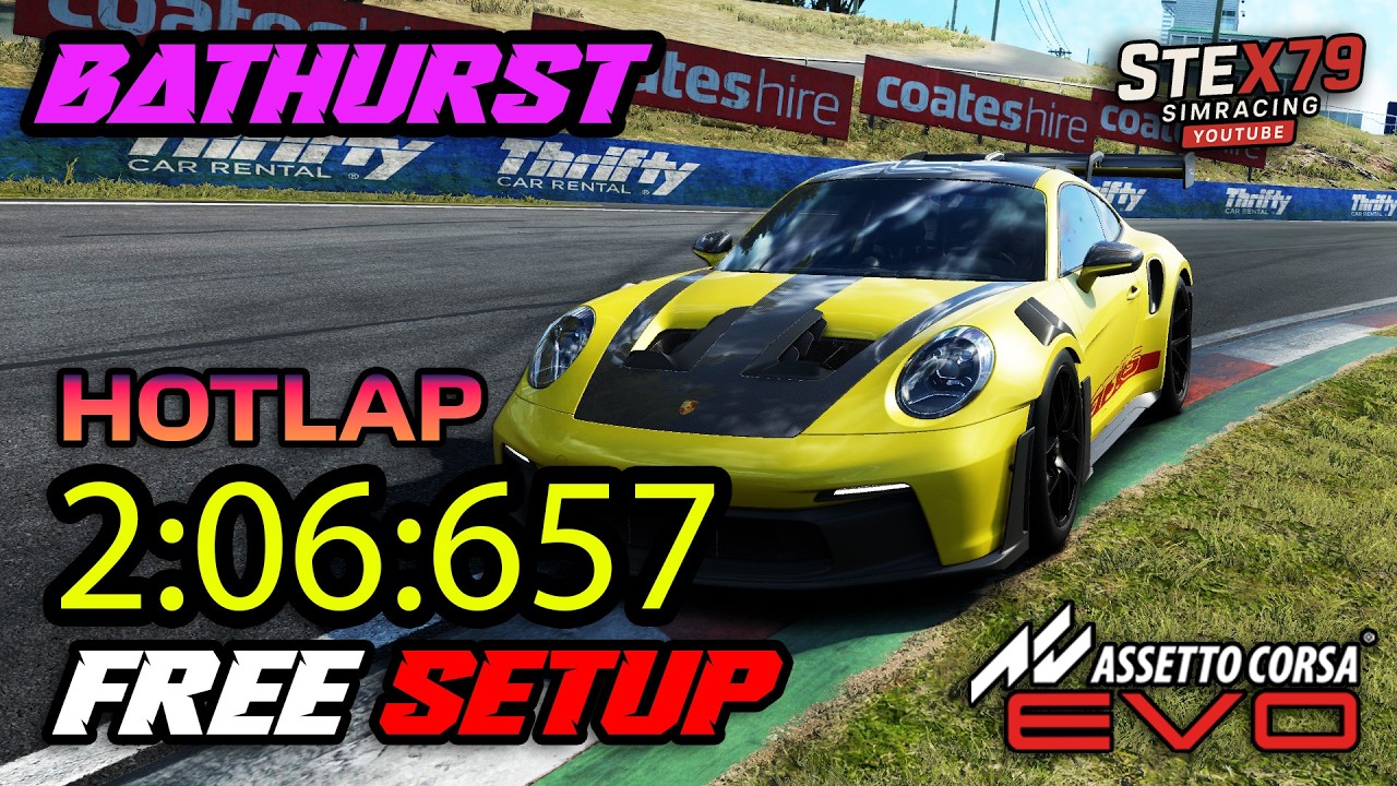 ⭐ PORSCHE 911 RS 992 | BATHURST | HOTLAP ⏱️ 2:06.657 | 🎮 AC EVO 0.5.2 | 🛠️ SETUP + 📖 TRACK GUIDE