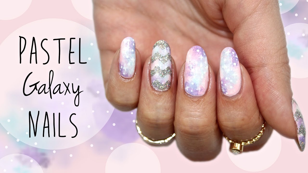 Pastel Nails | Galaxy & Chevron ☆