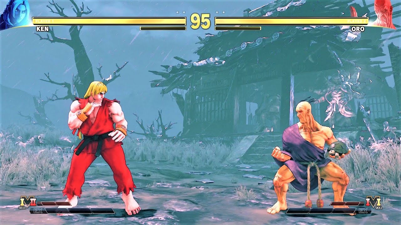 Ken vs Oro (Hardest AI) - Street Fighter V