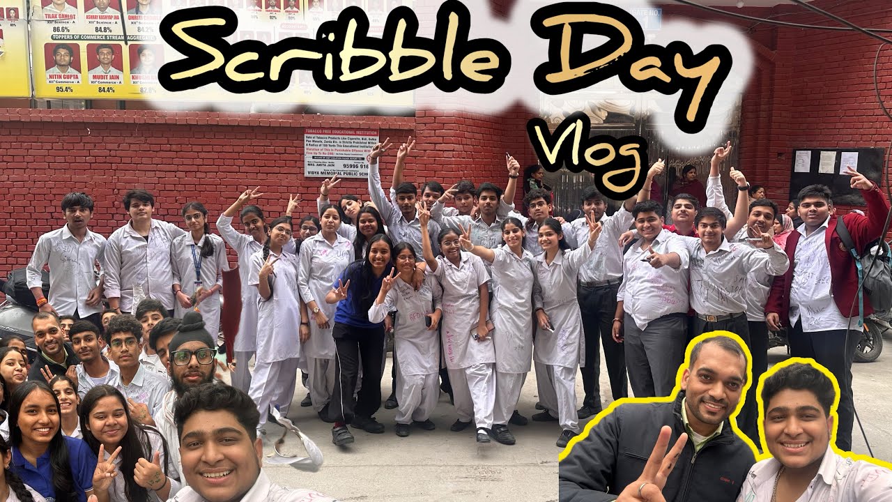 Scribble Day Vlog ♥️ Last day of school 🏫 Memories Class 12th| 