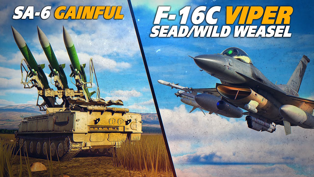 F-16C Viper против SA-6 Gainful | SEAD | WILD WEASEL | Цифровой боевой симулятор | DCS |