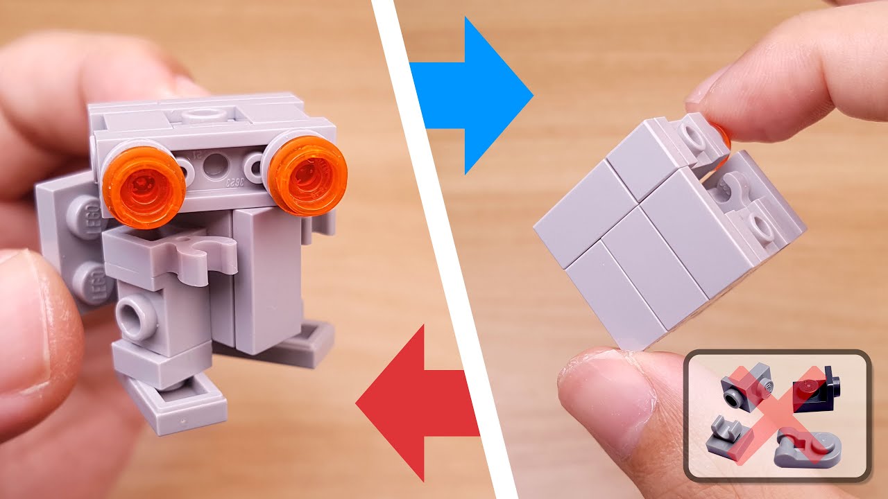 LEGO brick robot transformers tutorial - easy to build cube robot Cubot  #LEGO #MOC #レゴ #レゴ変形ロボ