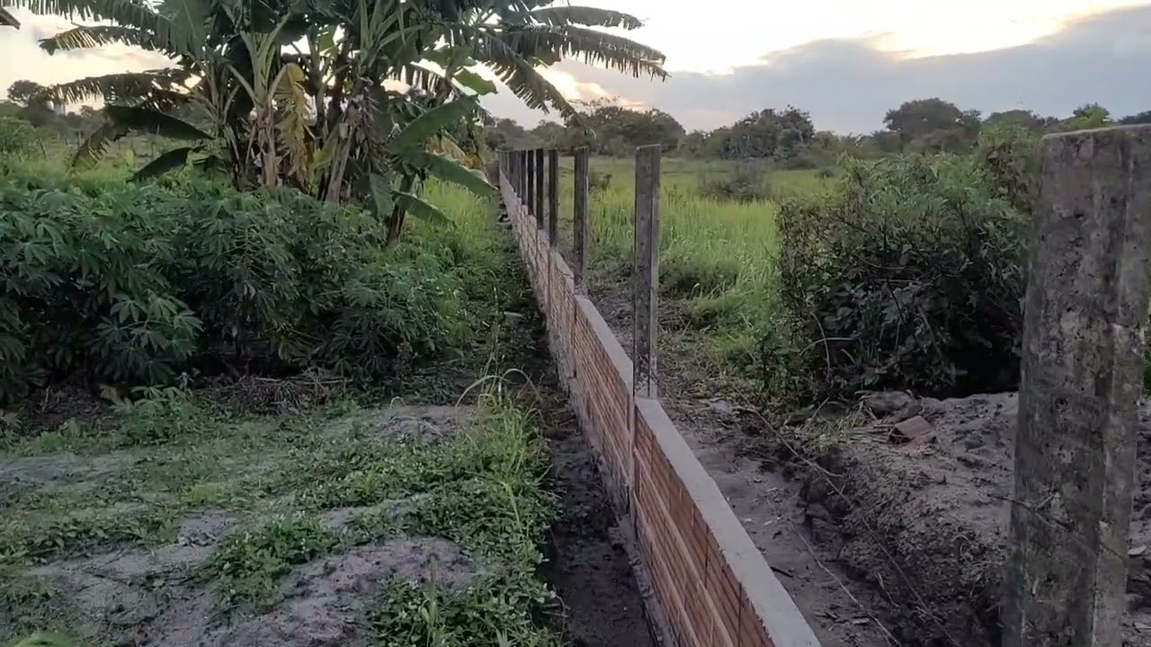 Construção do muro da chácara. Parte 2