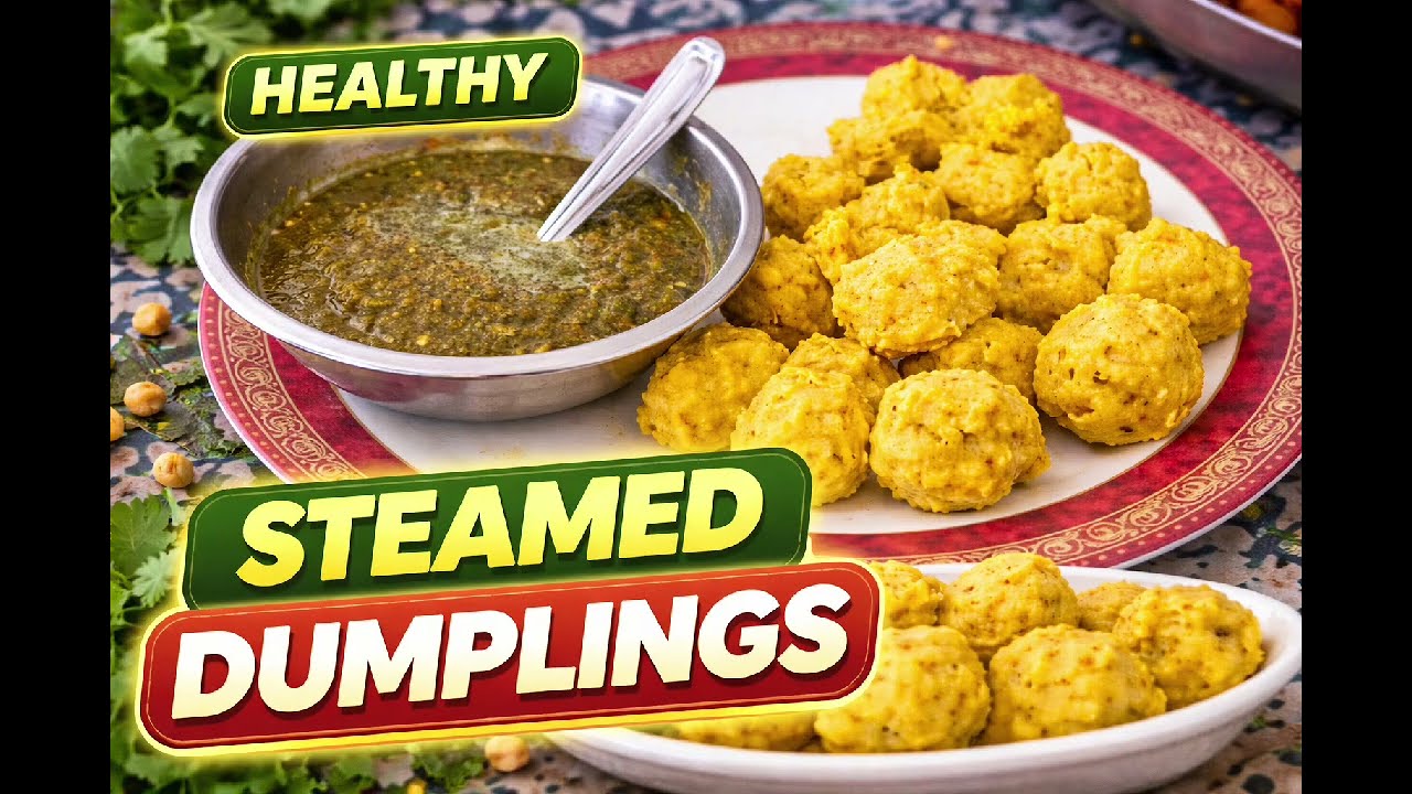 Healthy homemade steamed dumplings