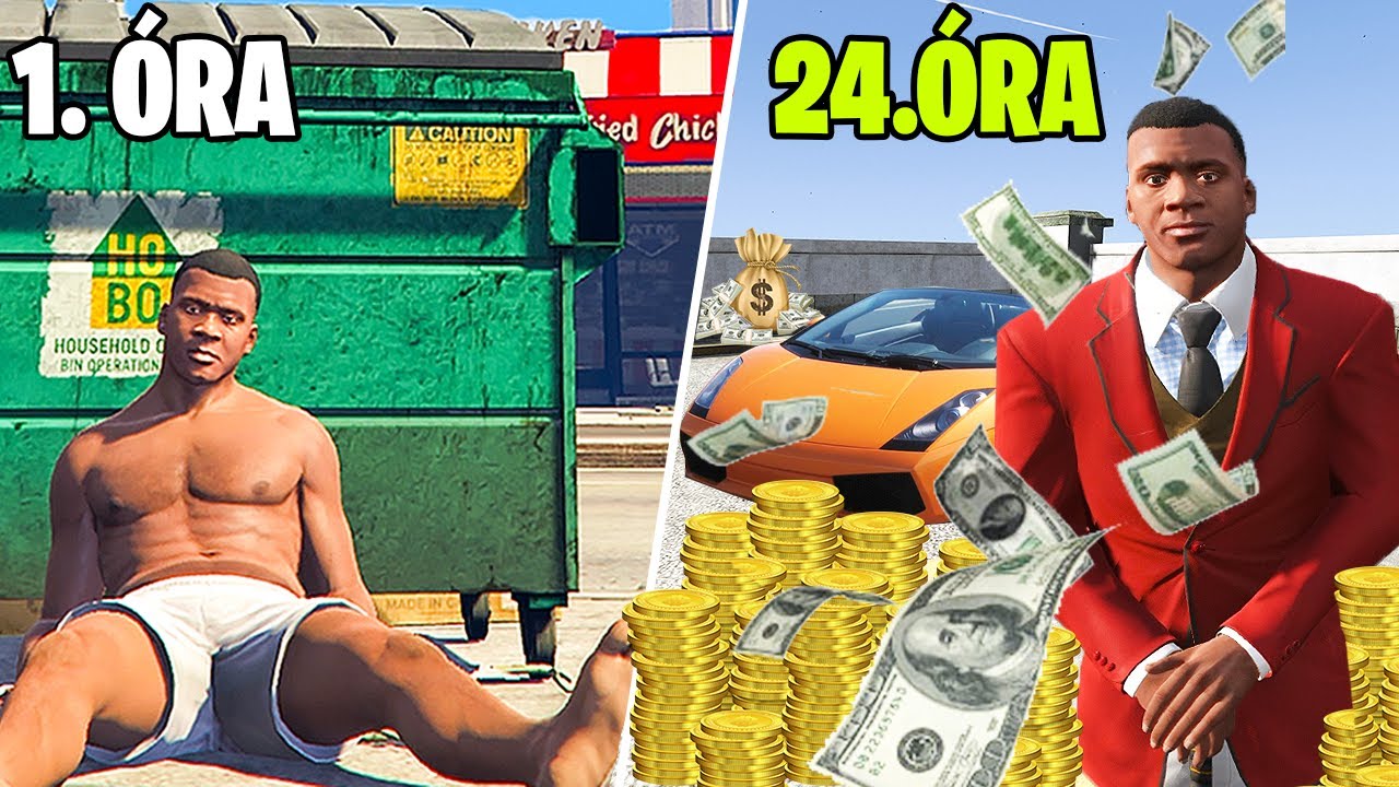 24 Óra Alatt Hajléktalanból A Leggazdagabb Lettem a  GTA 5 -ben!