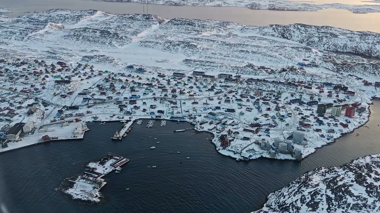Approach to Aasiaat Airport, Greenland