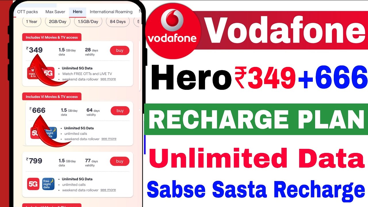 😍Vi Hero Recharge plan | Vi unlimited plan | Vi Sabse Sasta Recharge plan | Vi Hero unlimited Plan
