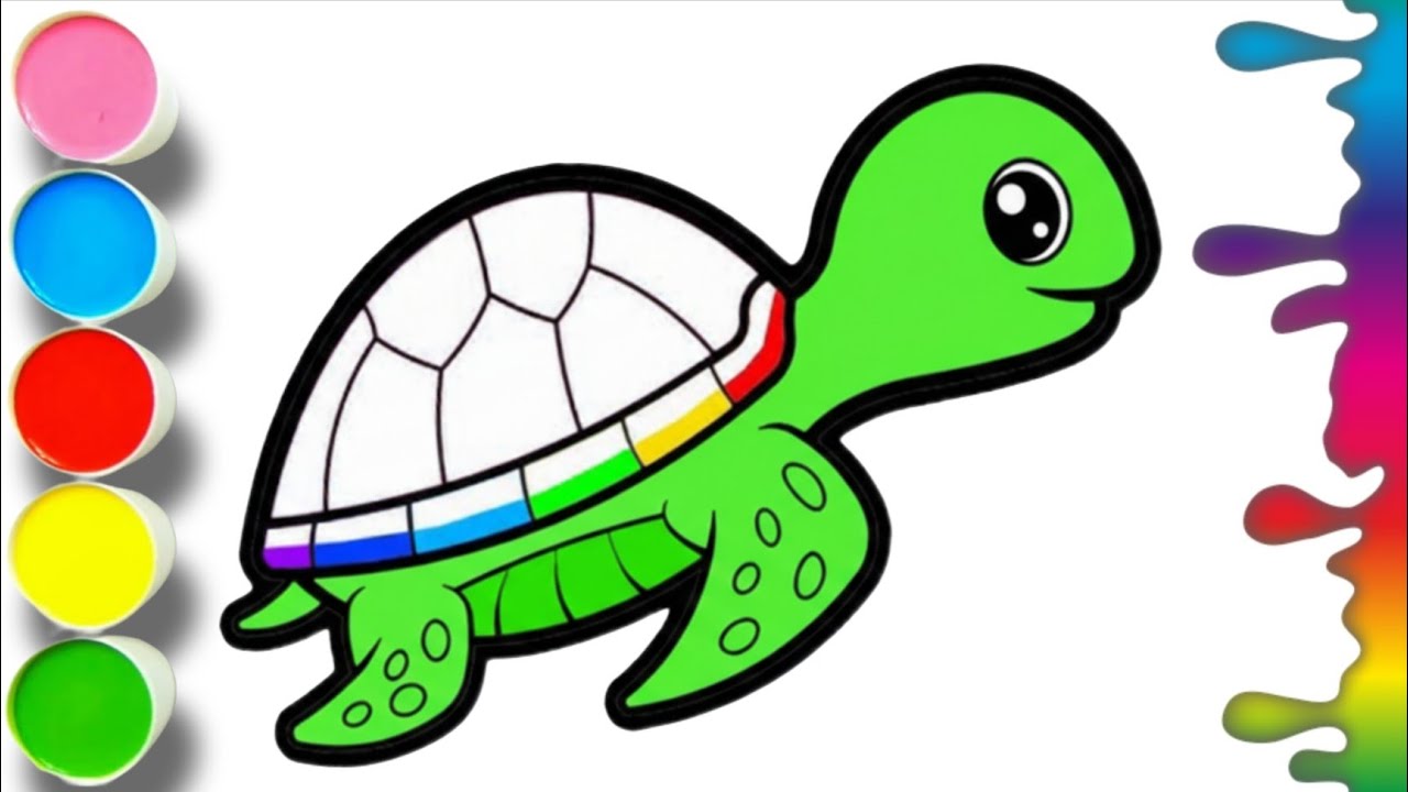🐢🌈 How To Draw A Cute Turtle | Easy Step by Step Drawing Tutorial #25
